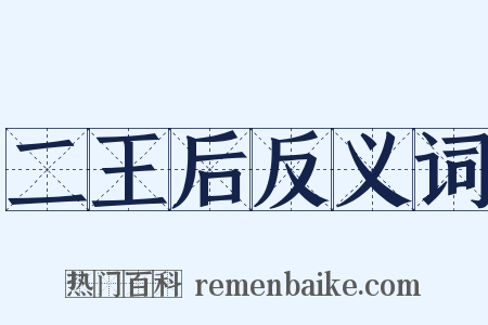 二王后反义词是什么意思的图片